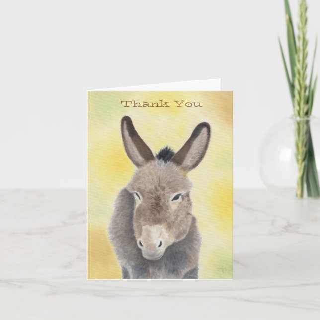 Burro thank you notecard (Front)