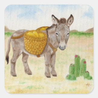 Burro with Basket sticker