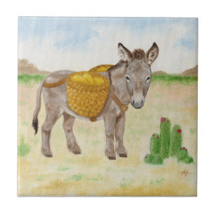 Burro with Basket tile