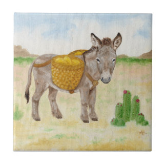 Burro with Basket tile