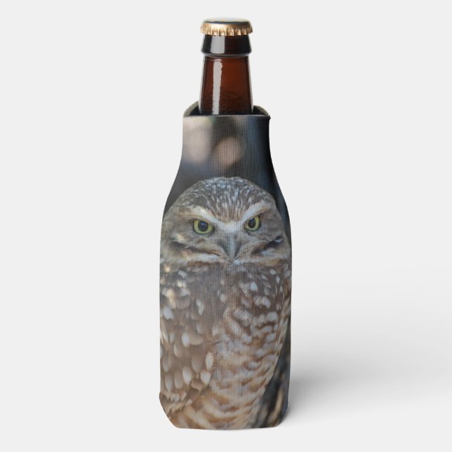 Burrowing Owl Bottle Cooler (Bottle Front)