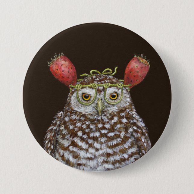 Burrowing owl button (Front)