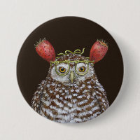 Burrowing owl button