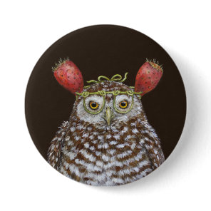 Burrowing owl button