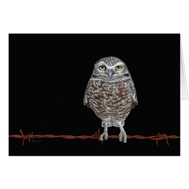 Burrowing Owl Card (Front Horizontal)