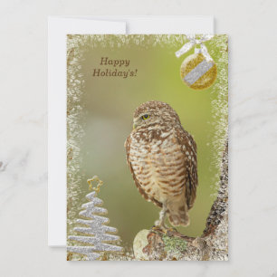 Burrowing Owl Christmas Card