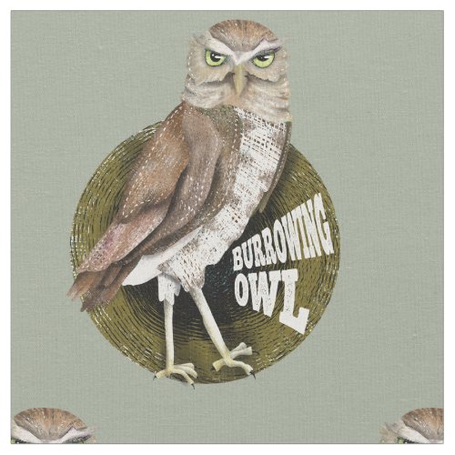Burrowing owl fabric