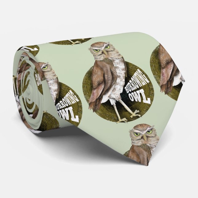 Burrowing owl neck tie (Rolled)