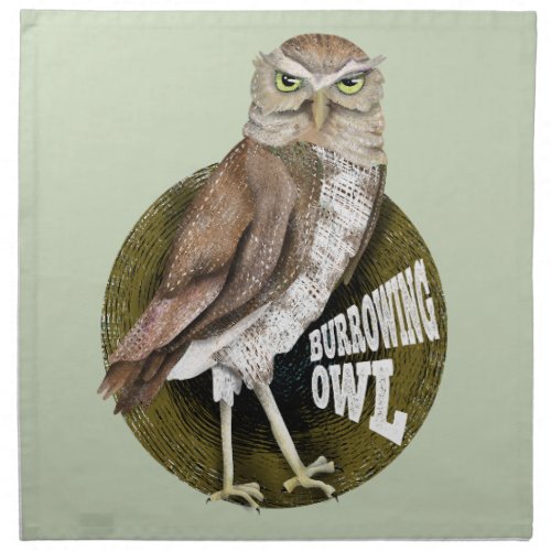 Burrowing owl shoco cloth napkin