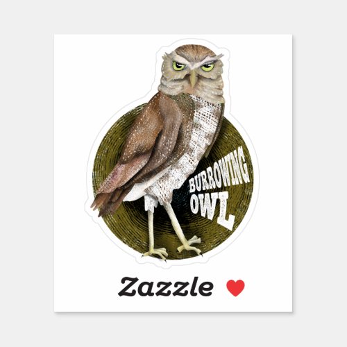 Burrowing owl sticker