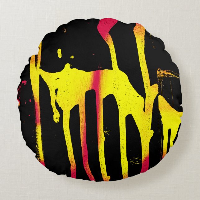 burrs and spurs and bacchanal round pillow (Front)