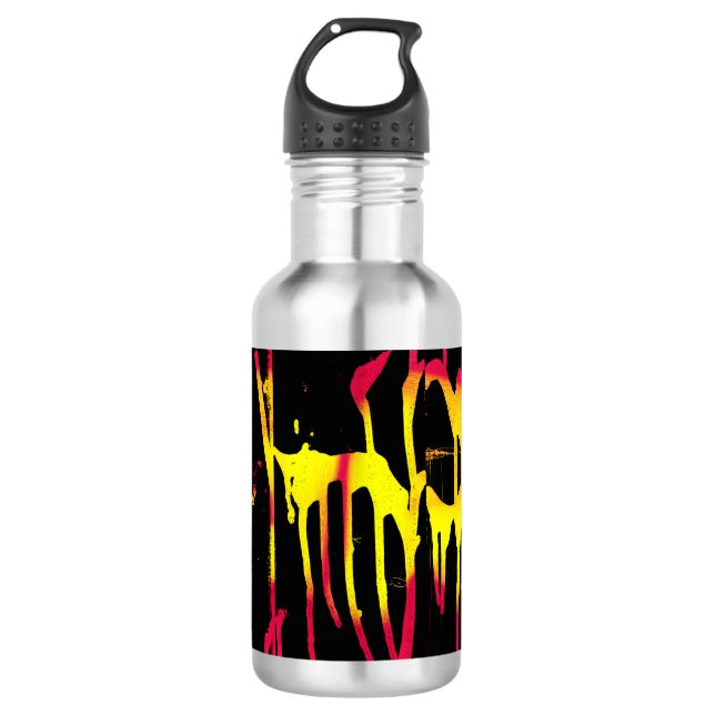 burrs and spurs and bacchanal stainless steel water bottle (Front)