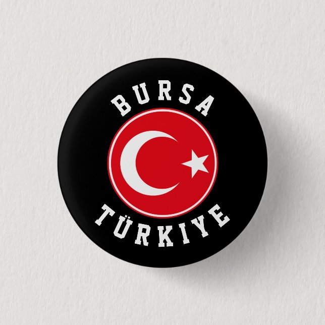 Bursa, Turkey Button (Front)