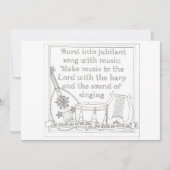 Burst Into Song Coloring Book Postcard (Front)