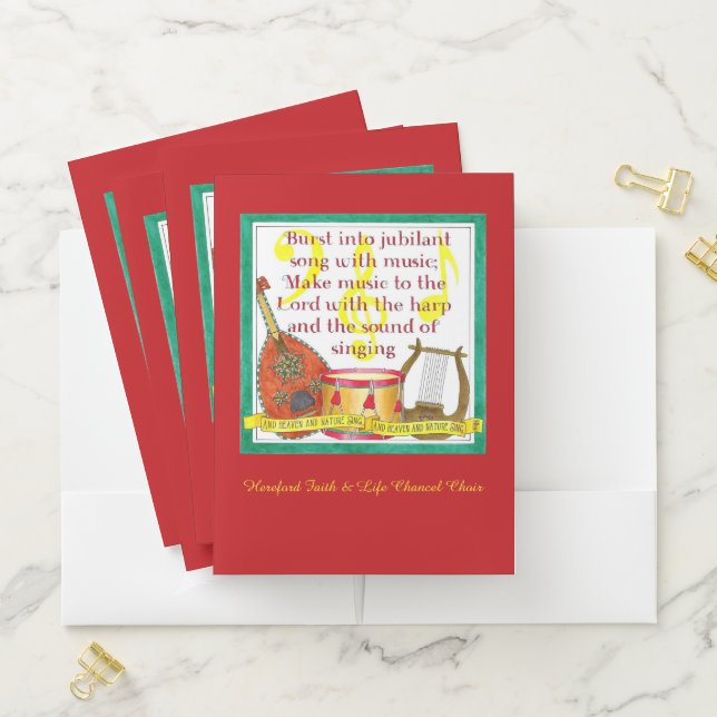 Burst into Song Personalized Choir Music Pocket Folder (In Situ)