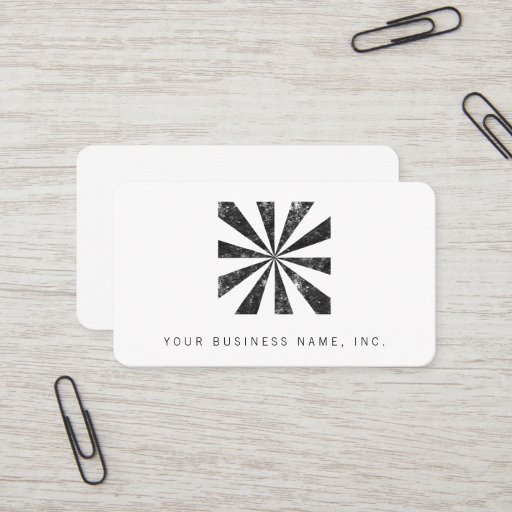 Customizable Burst (Letterpress Style Background) Business Card