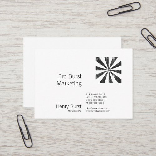 Burst (Letterpress Style Background) Business Cards