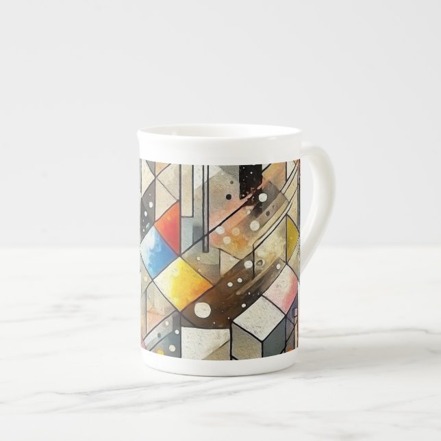 Burst of Color Bone China Mug (Front Right)
