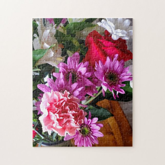 Burst of Color Spring Bouquet Jigsaw Puzzle (Vertical)