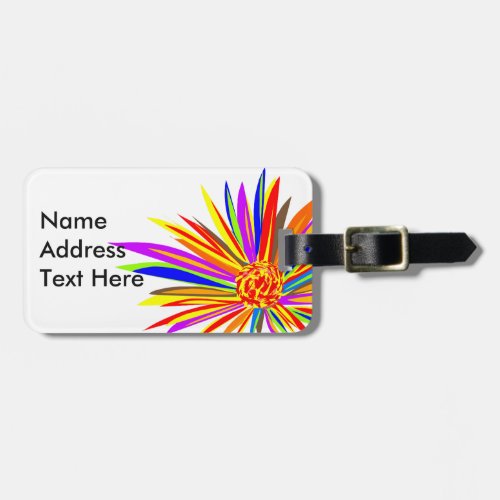 Burst of Color Tropical Floral Luggage Tags