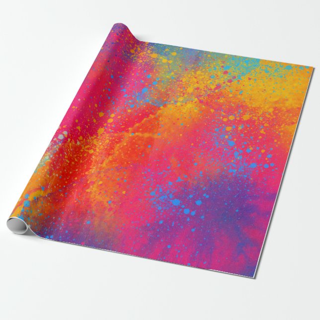 Burst of Color Wrapping Paper (Unrolled)