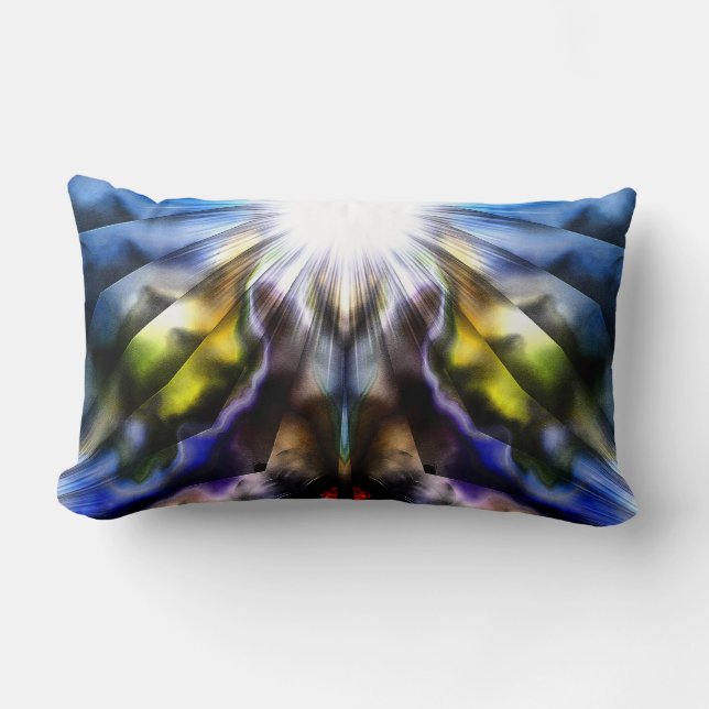 Burst Of Light Lumbar Pillow (Front)