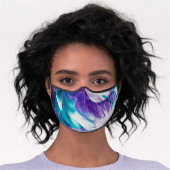 Burst of Purple Premium Face Mask (Worn)