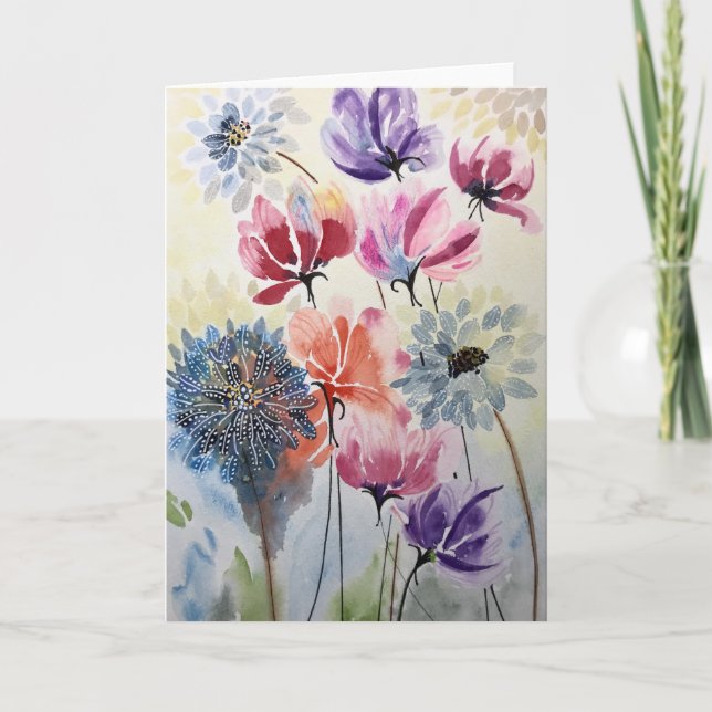 Burst of Spring - Blank inside greeting card  (Front)