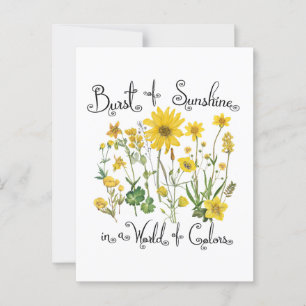 Burst of Sunshine in a World of Colors Postcard