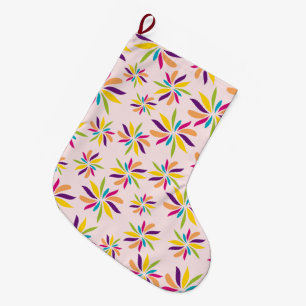 burst patterned large christmas stocking