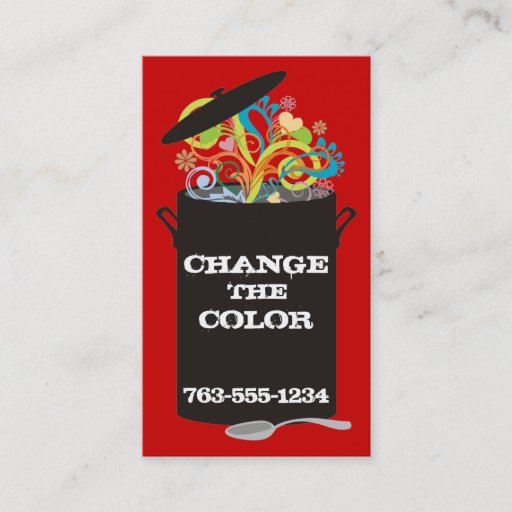 Customizable Bursting aromas cooking pot chef business cards