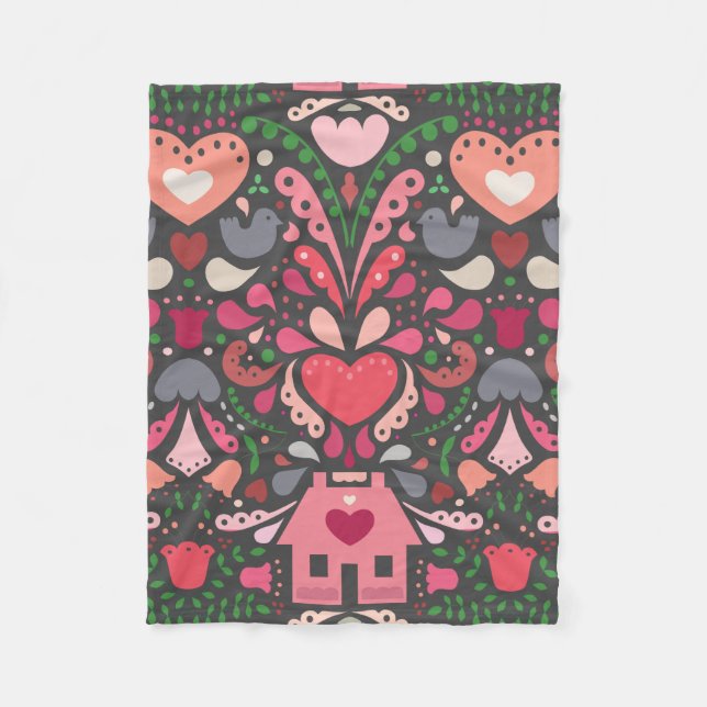Bursting at the Seams with Love! Fleece Blanket (Front)