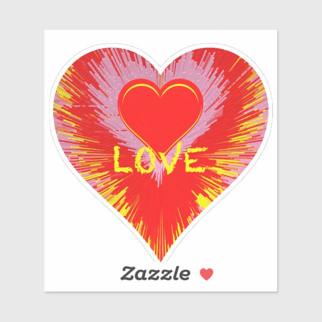 Bursting Heart Sticker (Sheet)