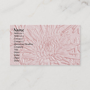 Bursting Joy/ Embossed-Like Floral Design Business Card