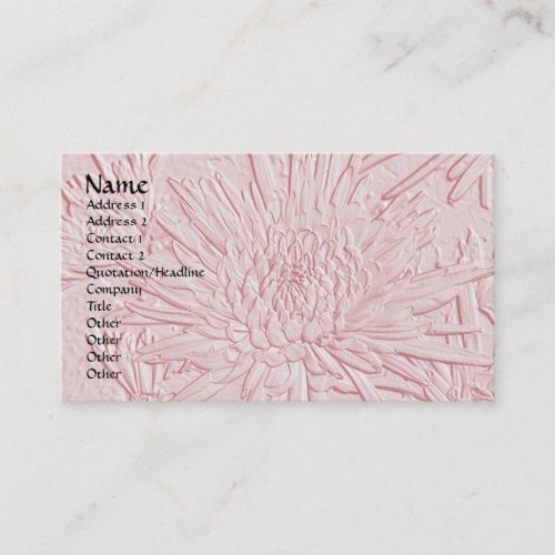 Bursting Joy Embossed_Like Floral Design Business Card