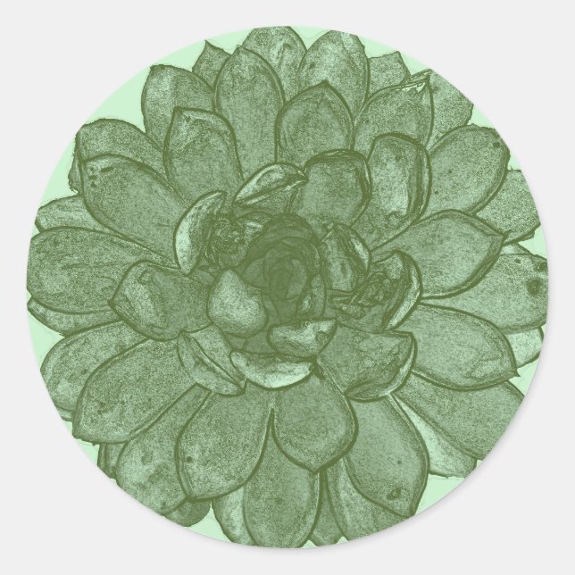 Bursting Open - Green and Blue Classic Round Sticker (Front)