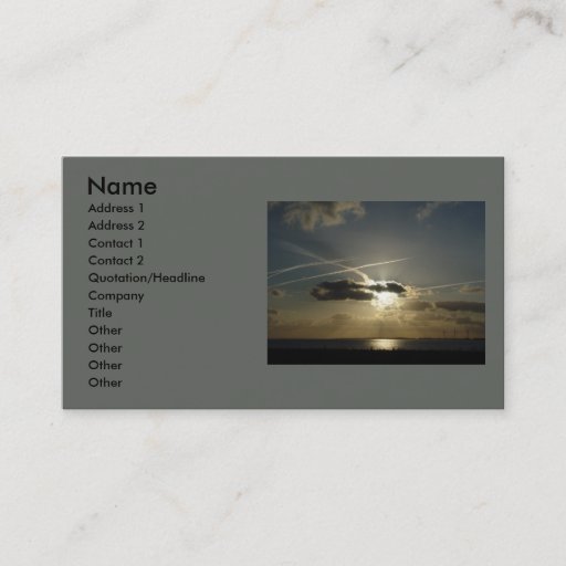 Customizable Bursting White Sunset Business Card Templates