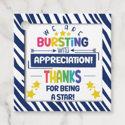 Bursting with appreciation Gift Tag