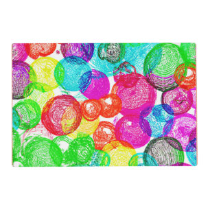 Bursting with Color Abstract Pattern Placemat