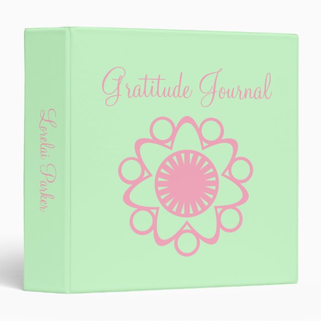 Bursting With Life Flower Binder, Light Pink Binder (Front/Spine)