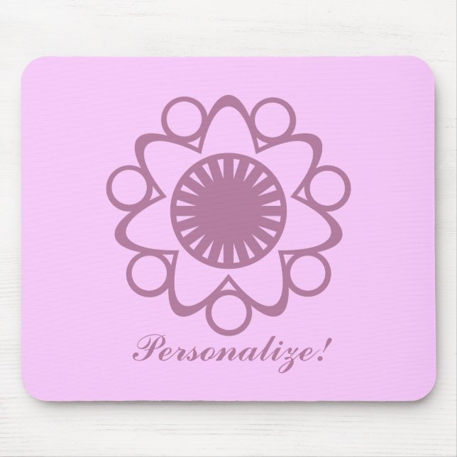 Bursting with Life Flower Mousepad, Lavender Mouse Pad (Front)