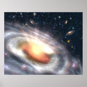 Bursting With Stars and Black Holes Poster
