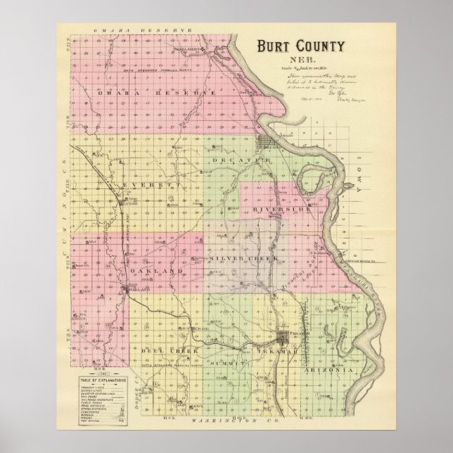Burt County, Nebraska Poster (Front)