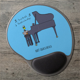 Burt Quackarach Duck Funny Piano Player Artwork Gel Mouse Pad