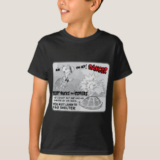 Burt The Turtle Ducks and Covers Cold War Atomic T-Shirt