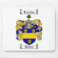 BURTON FAMILY CREST BURTON COAT OF ARMS MOUSE PAD Zazzle