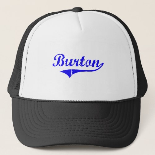 Burton Surname Classic Style Trucker Hat