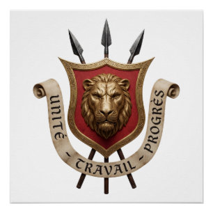 Burundi coat arms country flag symbol emblem lion poster