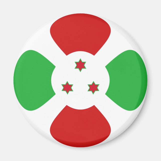 Burundi Fisheye Flag Magnet (Front)