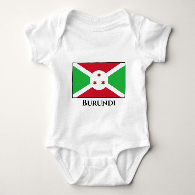 Burundi Flag Baby Bodysuit (Front)